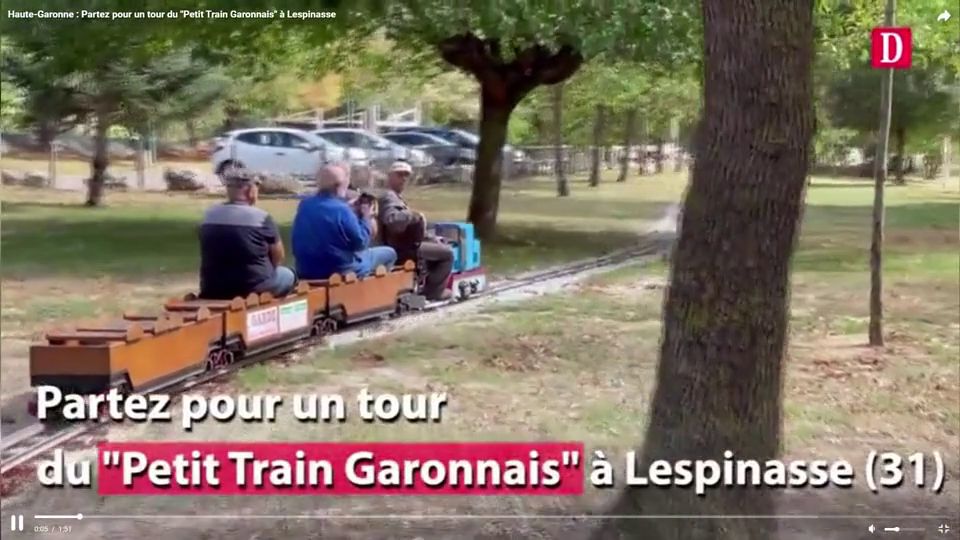 Video petit train garonnais